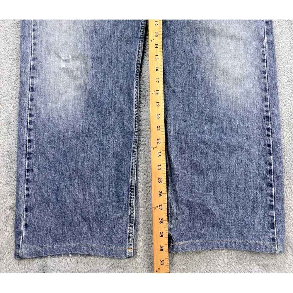 VTG Levis 569 Jeans Men‎ 36x32 Blue Loose Baggy Straight Distress Denim Y2K 04'